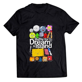 เสื้อยืด มีฮู้ด ลาย Battle for Dream Island DMN สีดํา สไตล์วินเทจ สําหรับทุกเพศ ทุกวัย