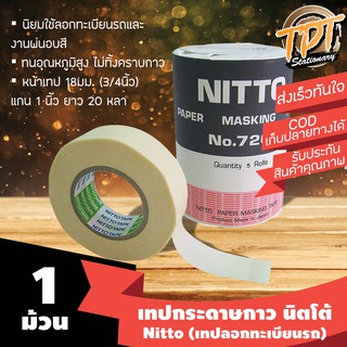 ภาพหน้าปกสินค้า[1ม้วน] เทปกระดาษกาว เทปลอกทะเบียนรถ นิตโต้ Nitto no.720 ที่เกี่ยวข้อง