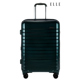 ELLE Travel Uniform Collection. 100% Polycarbonate PC, 24" Medium Luggage, Aluminum Trolley, 360 Spinner, Expandable