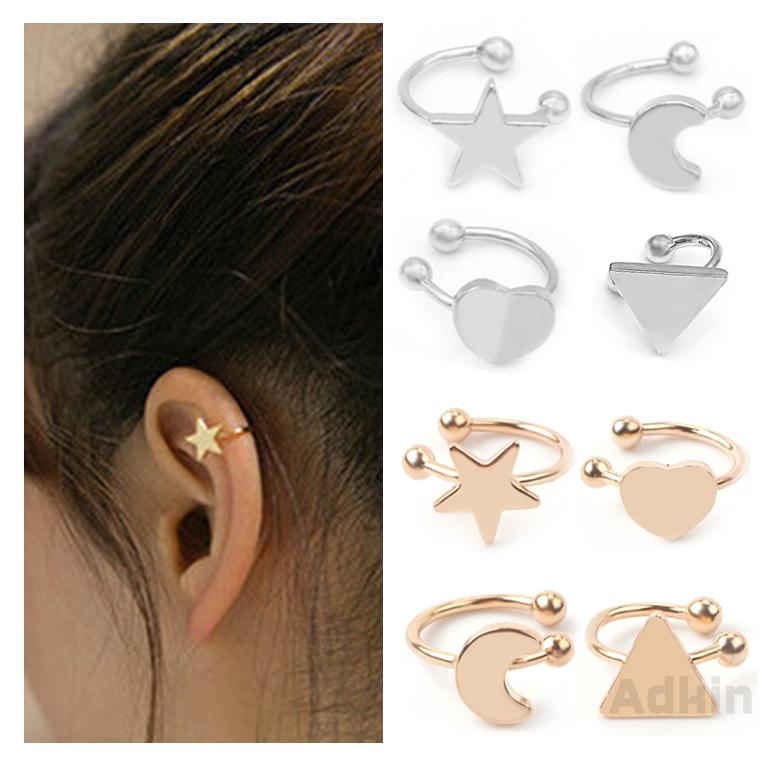 adkin-creative-star-love-moon-ear-clip-u-type-ต่างหูสำหรับเครื่องประดับแฟชั่นผู้หญิง-cuff-392