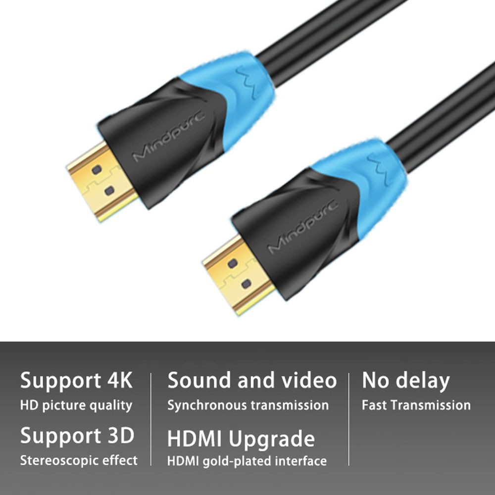 รูปภาพของพร้อมส่ง  สายเคเบิ้ล HDMI 2.0 Cable สาย hdmi 4K HDMI 2.0 สำหรับ TV IPTV LCD xbox 360 PS3 PS4 HD TVลองเช็คราคา