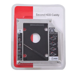 ภาพหน้าปกสินค้าถาดใส่ Harddisk Notebook Hard Drive Caddy Case 9.5mm for Laptop Notebook Second HDD CADDY SATA 9.5mm บาง (Black) ที่เกี่ยวข้อง