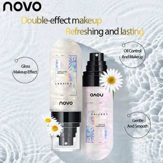 NOVO5344 โนโว สเปรย์น้ำแร่  ล๊อกเครื่องสำอาง หน้าเงา ประกายชิมเมอร์ novo moisturizing makeup spray