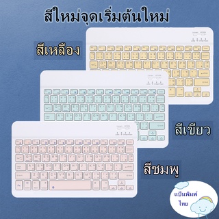 คีย์บอร์ด ไร้สาย แป้นพิมพ์ไทยอังกฤษ EN/TH Thai keyboard 2.4G Wireless สินค้าส่งจากไทย