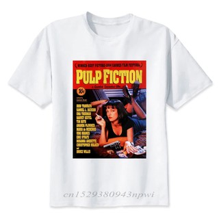 เสื้อยืดแขนสั้นพิมพ์ลาย Pulp Fiction สําหรับผู้ชาย