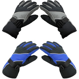 ผู้ชายฤดูหนาวกีฬากลางแจ้งถุงมือมอเตอร์รอบอบอุ่น Windproof กันน้ำสกีขี่จักรยาน