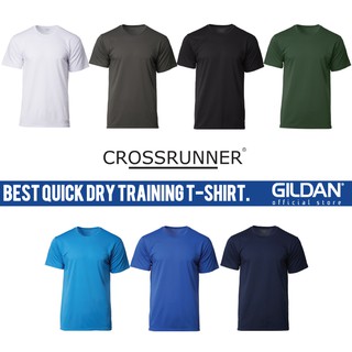 Gildan x Crossrunner เสื้อยืดคอกลม แบบนิ่ม แห้งเร็ว สําหรับทุกเพศ CRR3600