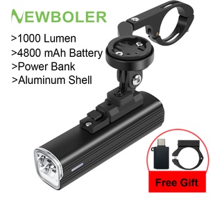 Newboler ไฟฉาย 400 1000 1200 Lumen กันน้ํา ชาร์จ USB สําหรับรถจักรยาน MTB