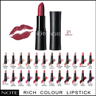 NOTE COSMETICS ULTRA RICH COLOR LIPSTICK 21 MERLOT