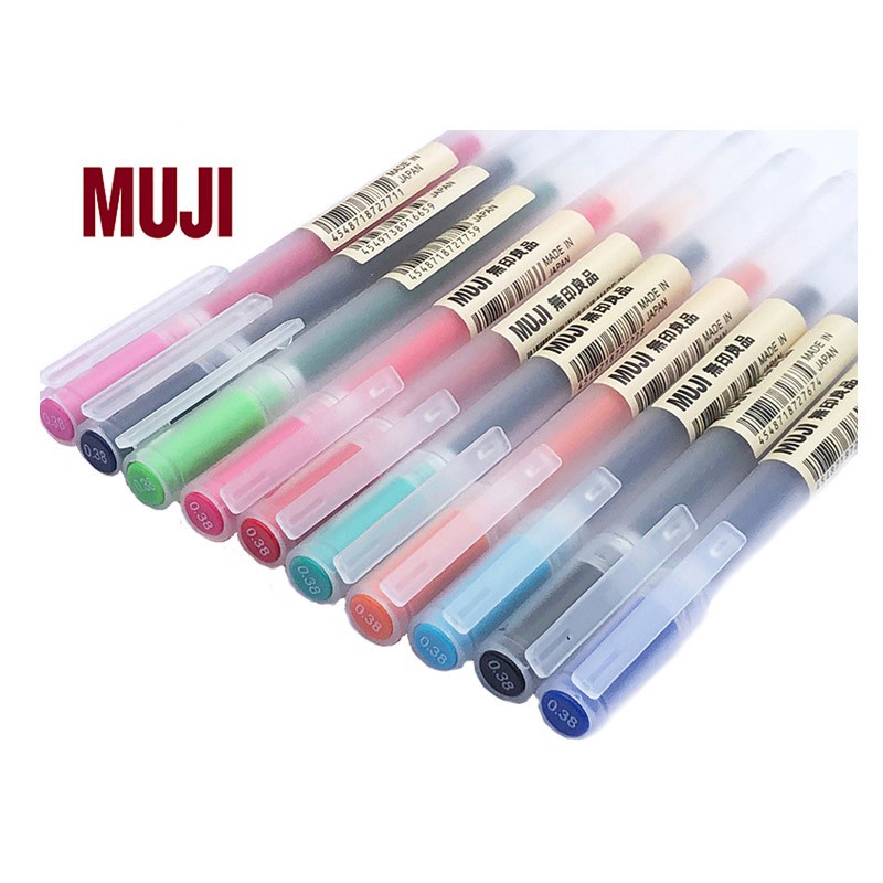 muji-ชุดเซ็ตปากกาแบบปลอก-ขนาด-0-5-mm-สีmulticolor