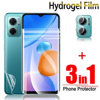 3in1 Hydrogel Film For Redmi 10 5G Protective Glass For Xiaomi Redmi 10 Global 10A 10C 10 Prime 2022 Camera Screen Protector