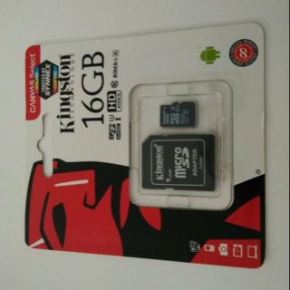 เมมโมรี่การ์ด Micro SD 16GB Kingston (แท้)