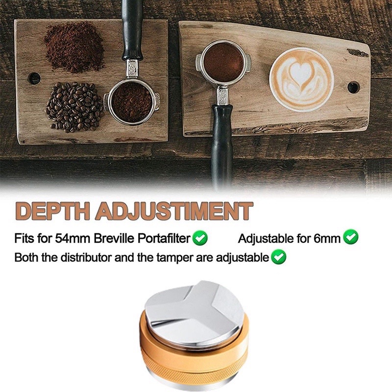 Breville Tamper แทมเปอร์จ่ายกาแฟ แบบสองด้าน ปรับได้ สําหรับเครื่องชง