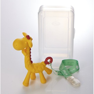 Ange(อังจู) Giraffe with Case &amp; Clip ยางกัดยีราฟรุ่นพิเศษ พร้อมกล่องและคลิปคละสี (สินค้าของแท้ มี มอก.) - คลิปซิลิโคน