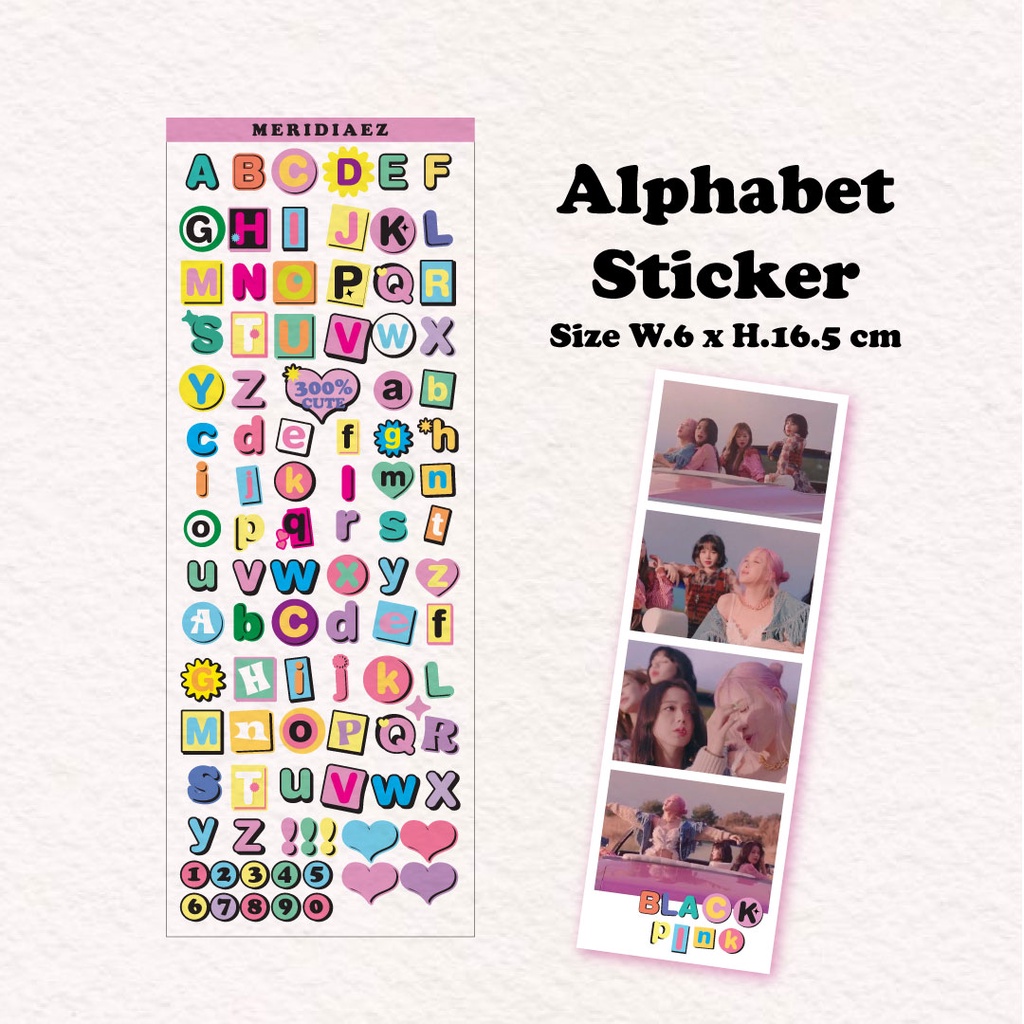 ราคาและรีวิวAlphabet Sticker สติกเกอร์ตัวอักษร สติกเกอร์ ABC Di-cut