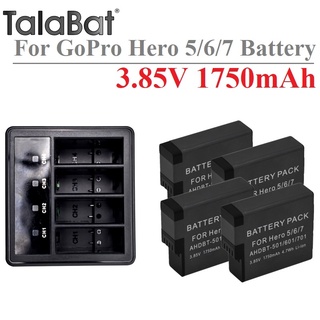 Upgrade 1750mAh For GoPro hero 7 hero 6 hero 5 Black Battery+Charger for Go Pro hero7 hero6 hero5 Black camera AHDBT-501