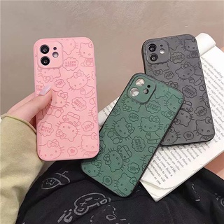 เคสไอโฟน เคสไอโฟน11 เคสไอโฟน13 โฟนxr Compatible For iPhone 11 12 13 Pro Max X Xr Xs Max 7 8 Plus น่ารัก Hello Kitty รูปแบบ เคสไอโฟน6 6S