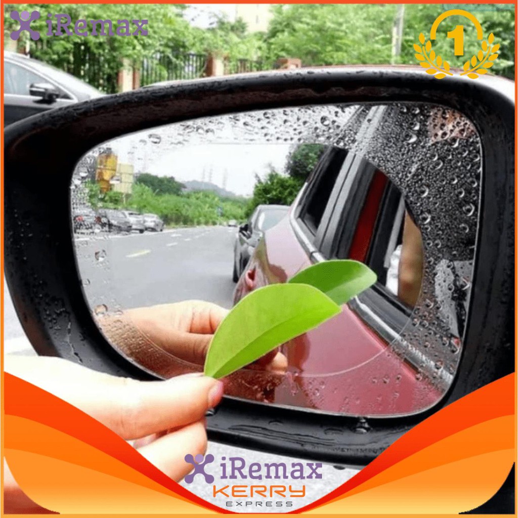 iremax-ฟิล์มกันน้ำ-ติดกระจกมองข้างรถยนต์บรรจุ-2-ชิ้น-rainproof-film-150-100-mm-ฟิล์มกระจกข้างกันฝน