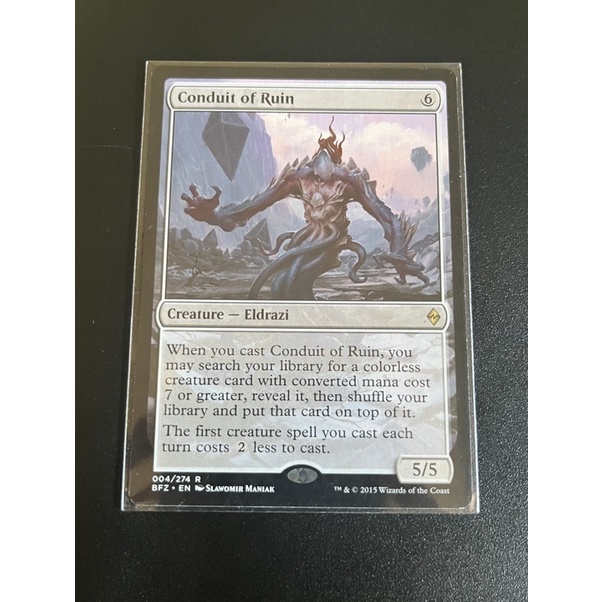 การ์ด MTG Conduit of Ruin EDH Magic the gathering รุ่น BFZ สภาพ Nm