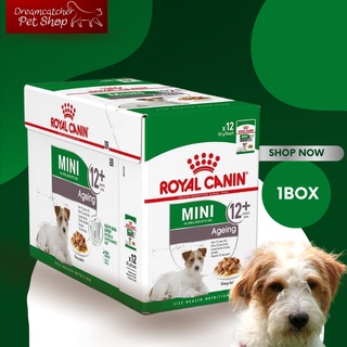 พร้อมส่ง Royal canin mini ageing 12+ pouch 1 box 1โหล 12 ซอง