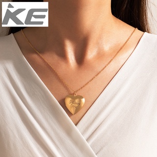 Jewelry LOVEYOU Letter Geometric Necklace Heart Peach Heart Open Pendant Single Necklace for g