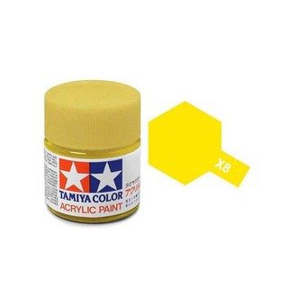 สีทามิย่าสูตรน้ำ Tamiya Acrylic X8 Lemon Yellow 10ml
