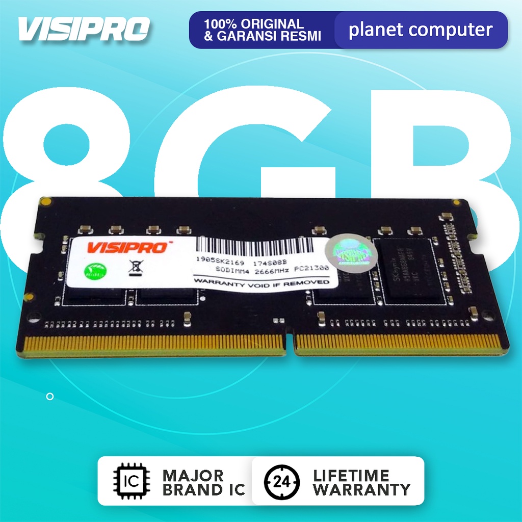 Ram VISIPRO SODIMM 8GB DDR4 PC21300 2666Mhz รับประกันอย่างเป็นทางการ ...
