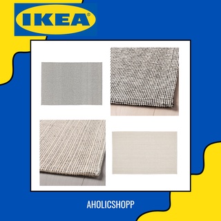 IKEA (อีเกีย) - TIPHEDE ทิปฮีลด์ พรมทอเรียบ, สีเนเชอรัล/ดำ 120 x 180 ซม.
