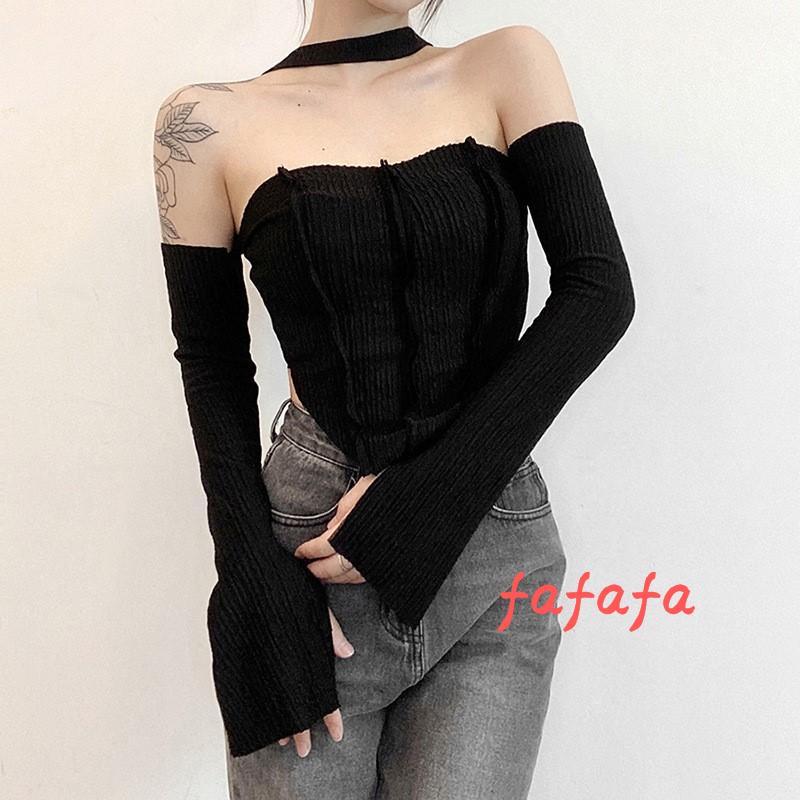 cytx-women-s-crop-tops-halter-neck-off-shoulder-long-sleeve-solid-color-t-shirt-for-young-ladies