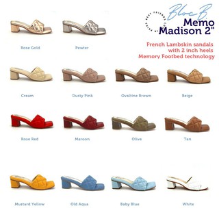[Pre-order] Memo Madison 2" รองเท้าแตะส้นสูง 2 นิ้ว ที่นิ่มที่สุด เสริมพื้นหนานุ่มด้วย Memory footbed