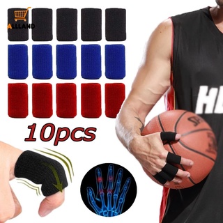 10 Pcs Stretchy Sports Finger Sleeves/  Support Wrap Arthritis Guard Volleyball Sports Fingers Protection Guard/ Outdoor Athletic Accessories