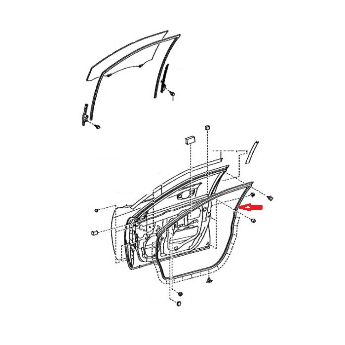 แท้ศูนย์-ยางขอบประตู-โตโยต้า-ไทเกอร์-toyota-tiger-รุ่น-2-ประตู