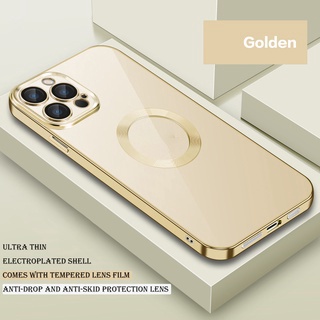 สินค้า เคสโทรศัพท์มือถือ TPU ชุบโลหะ ทรงสี่เหลี่ยม ป้องกันเลนส์กล้อง หรูหรา สําหรับ iPhone 12 Pro Max 13 Pro Max 11 Pro