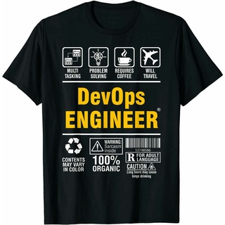 COD เสื้อยืด พิมพ์ลายโลโก้ Proud Geek Engineer Great Devops สําหรับผู้ชาย