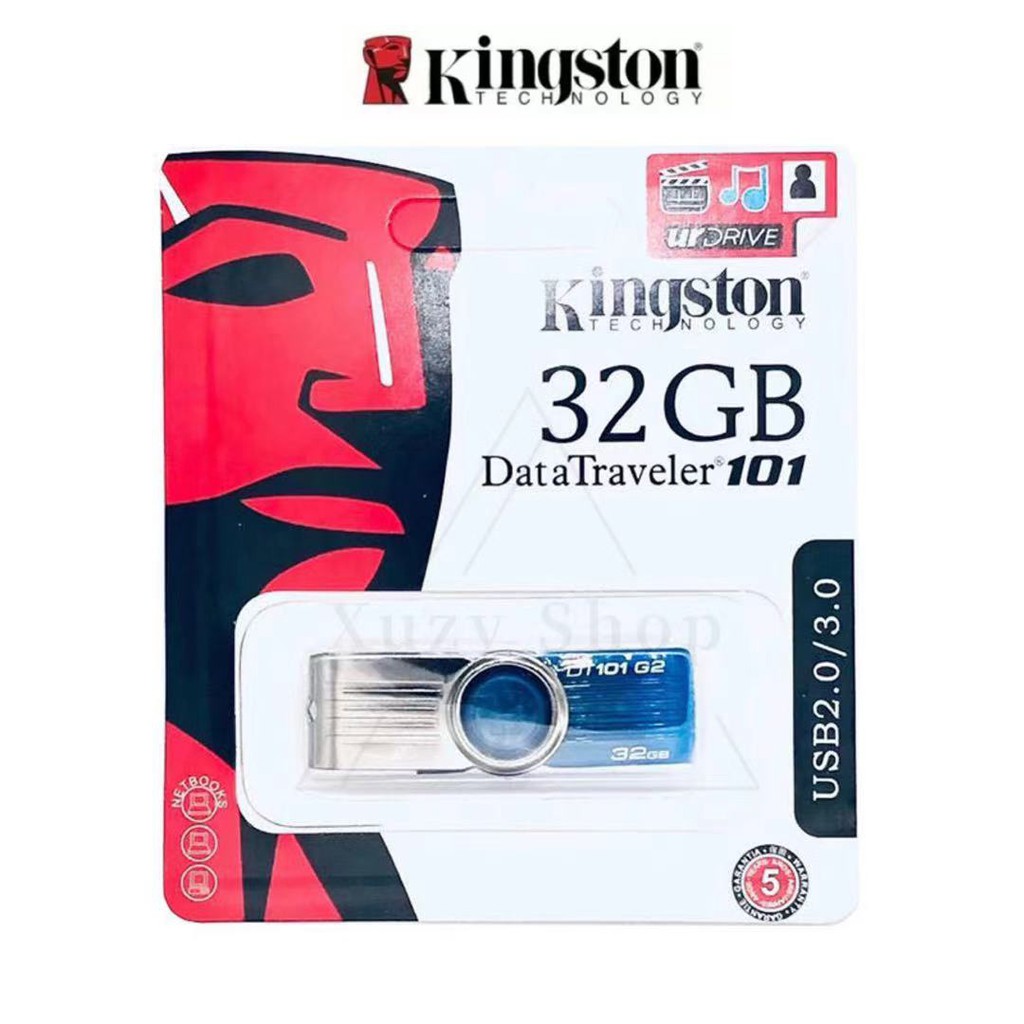 ภาพสินค้าพร้อมส่งแฟลชไดร์ฟ 2GB 4GB 8GB 16GB 32GB 64GB 128GB Kingston Portable Metal DT101 G2 USB Flash Drive จากร้าน rukkun_shop บน Shopee ภาพที่ 2