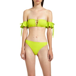 Angelys Balek  ชุดว่ายน้ำ Green Off The Shoulder Bikini รุ่น SS20SW00102011 สีเขียว