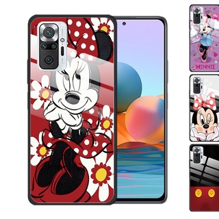 Xiaomi Redmi Note 10 5G 10S Pro 9S Redmi 9A 9 8 9T Mini Mouse Mickey Tempered Glass Cover Anti-Scratch Phone Case