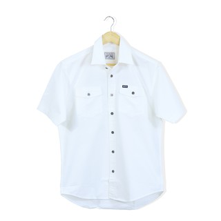 Bovy White Shirt - เสื้อเชิ้ตแขนสั้นสีขาว รุ่นBA-3596-WH01