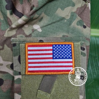 อาร์มธงชาติสหรัฐ ขอบแท้ us.border ใส่ตีนตุ๊กแก