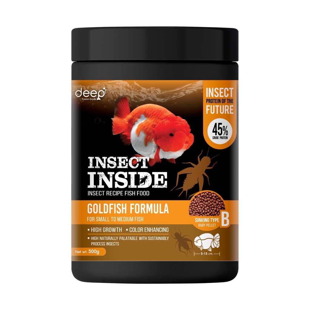 DEEP INSECT INSIDE!! (อาหารปลาทองสูตรผสมโปรตีนจากแมลง โปรตีนสูง เร่งโต ...