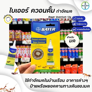 Bayer ควอนตั้ม เหยื่อกำจัดมด 12 กรัม (1016) ไบเออร์ Quantum เจลกำจัดมด น้ำยาฆ่ามด ตายยกรัง