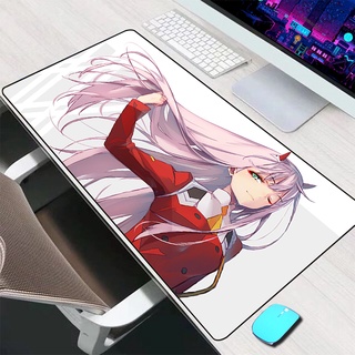 Zero Two Darling In The Franxx แผ่นรองเมาส์ ขนาดใหญ่ อุปกรณ์เสริม สําหรับเล่นเกม XXL แป้นพิมพ์ โต๊ะคอมพิวเตอร์ PC เกมเมอร์