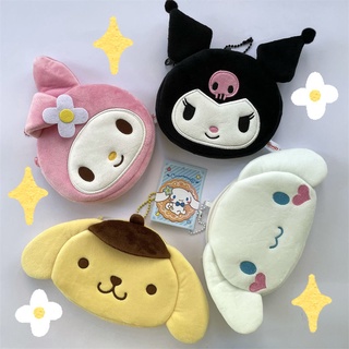 กระเป๋าใส่เหรียญ ใส่ลิปสติก หูฟัง รูปการ์ตูน Sanrio Cinnamon Dog Kuromi Melody Girl Heart น่ารัก