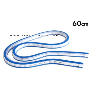 ไม้บรรทัดกระดูกงู Flexible Curve ดัดโค้ง งอได้ มีสเกล ขนาด 60 ซม. หรือ 24 นิ้ว (รหัส xun0031)