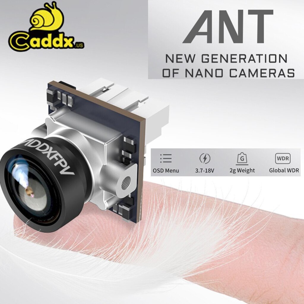 ภาพสินค้าCaddx Nano Ant 1.8mm 1200TVL 4:3 OSD 2g Ultra Light Nano / micro mount FPV Camera Crux3 กล้อง FPV Racing Drone จากร้าน fpvonly บน Shopee ภาพที่ 1