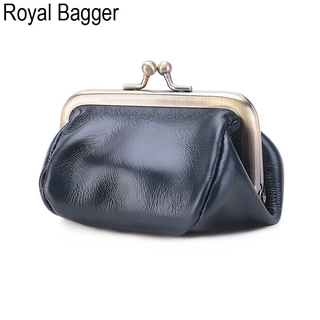 Royal Bagger กระเป๋าใส่เหรียญ หนังวัวแท้ แฟชั่นใหม่ สไตล์เรโทร สําหรับผู้หญิง