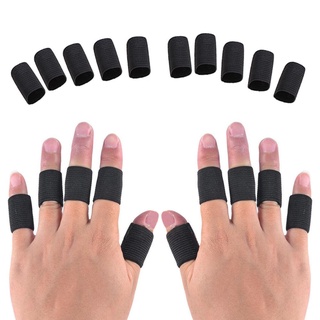 ภาพหน้าปกสินค้าHot 10Pcs Stretchy Finger Protector Sleeve Support Arthritis Sport Aid Straight Wrap ที่เกี่ยวข้อง