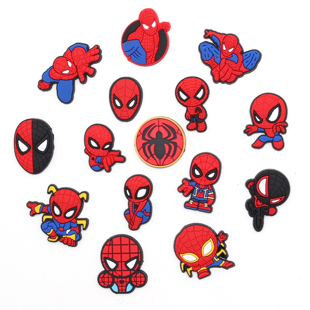 jibbitz-crocs-spiderman-การ์ตูนอะนิเมะ-diy-ถอดได้-pvc-accessories-shoe-charms-ของขวัญคริสต์มาสสำหรับเด็ก-รองเท้าแตะ-หัวเข็มขัด-1000-รุ่น-สําหรับคุณเลือก-อุปกรณ์รองเท้ารองเท้าแตะ