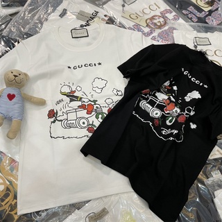 พร้อมส่ง ! Gucci ! เสื้อยืดแขนสั้น ทรงหลวม แฟชั่นฤดูร้อน สําหรับผู้ชาย และผู้หญิง 2022