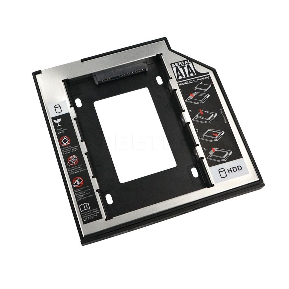 ภาพหน้าปกสินค้าเคสอลูมิเนียม SATA 3.0 2 HDD Caddy 9.5 มม. HDD Enclosure สีดำ ที่เกี่ยวข้อง